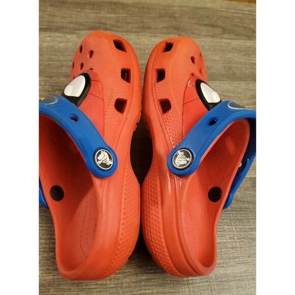 Crocs Red Spider-Man Clog Slip On Shoes Youth Size 12 Red - Picture 6 of 11